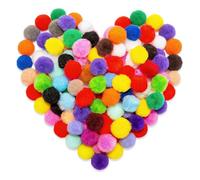 300-Piece 2cm Fluffy Craft Pom Poms, Pompoms for Crafting, Pom Poms Craft, Assorted Bright Colors Soft DIY Decorations for Art Projects, Home Crafting Supplies and Creative Decor