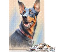 300 Piece Doberman Pinscher Sketch Jigsaw Wooden Puzzle Jigsaws for Adults Home Decoration Puzzle Toys 300pcs (40x28cm)