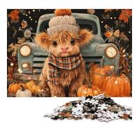 300 Piece for Adults Autumn Cozy Critter Jigsaw Puzzles for Adults, Wooden Puzzles Best Gift for Friends And Family 300pcs (40x28cm)
