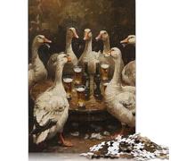 300 Piece Gooses Beer Toast Jigsaw Puzzle for Adult Teenagers Wooden Puzzle for Adults And Teenager for Adults& Teenagers Age 12 Years Up 1000pcs (75x50cm)