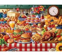 300 Piece Hamburger Cake Jigsaw Puzzles for Adults | Painted Food Relaxing Gift Texture Art Jigsaw Puzzles for Adults, Seniors(16x11inch)