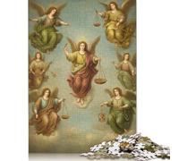 300 Piece Heavenly Angels in Harmony-1 Creative Square Jigsaw Puzzles for Adults & Wooden Puzzles Educational Toys 300pcs (40x28cm)