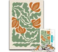 300 Piece Jigsaw Puzzle, Abstract Boho Floral Poster ｜ Modern Botanica