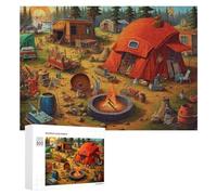 300 Piece Jigsaw Puzzle, Campfire Tales A Whimsical Outdoor Gathering