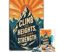 300 Piece Jigsaw Puzzle, Climb the Heights, Find Your Strength Poster