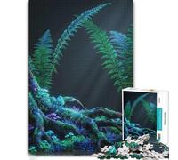 300 Piece Jigsaw Puzzle, Enchanted Forest with Bioluminescent Flora