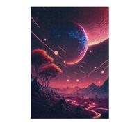 300 Piece Jigsaw Puzzle for Adults, Alien Landscape with Celestial Bodies