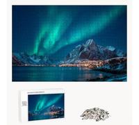 300 Piece Jigsaw Puzzle for Adults, Aurora & Norway Premium Wooden Puzzles with Poster, Classic Cut, Interlocking Pieces for Home Decor & Mindfulness 16 x 11 in - Aged 14+ Only (Not a Toy) P3#641