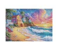 300 Piece Jigsaw Puzzle for Adults Beach Ocean Sunset 40x28cm Graduation Gift for Students Great for Brain Training Relaxation After Long Time Study Gift