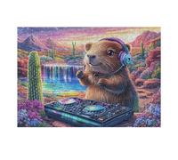 300 Piece Jigsaw Puzzle for Adults Beaver DJ Music 40x28cm Team Building Activity for Office Colleagues Fun Group Game Improve Cooperation Ability