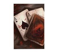 300 Piece Jigsaw Puzzle for Adults Challenging Puzzles for Game Nights Playing Cards Wooden Puzzles Personalized Custom Wood Picture Puzzle for Family Finished Size 10.2"x15"