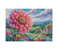 300 Piece Jigsaw Puzzle for Adults Dahlia Flower Field 300 PCS 40x28cm Christmas Ideal for Indoor Activities Rainy Days Weekends Family Time Together Fun Hobby