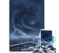 300 Piece Jigsaw Puzzle for Adults, Dramatic Hurricane Over the Ocean
