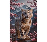 300 Piece Jigsaw Puzzle for Adults Flower Leopard - Fun Challenges & Brainteasing Adult Jigsaws - Puzzle Games 300 Piece