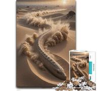 300 Piece Jigsaw Puzzle for Adults, Giant Sandworm in Desert Landscape