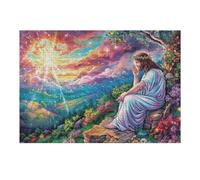 300 Piece Jigsaw Puzzle for Adults Jesus Landscape 40x28cm for Dad Stress Relief Challenging Puzzle Perfect for Daily Unwind Hobby Gift