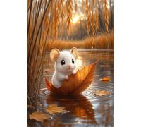 300 Piece Jigsaw Puzzle for Adults Lake Leaf Hamster - Fun Challenges & Brainteasing Adult Jigsaws - Puzzle Games 300 Piece