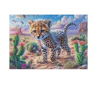 300 Piece Jigsaw Puzzle for Adults Leopard Jungle Forest 40x28cm Rainy Day Indoor Activity Perfect for 14+s Teens Adults Family Fun Safe No Burrs Material Gift