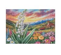 300 Piece Jigsaw Puzzle for Adults Lily of The Valley Flower Field 40x28cm Art Therapy Puzzle Great for Mental Health Stress Relief Emotional Regulation Relaxation Gift