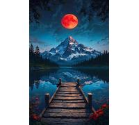 300 Piece Jigsaw Puzzle for Adults Moon Mountain Lake, Fun Challenges, Puzzle Game, Perfect for Relaxation, Puzzles for Adults 300 Pieces