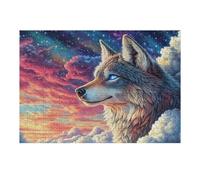 300 Piece Jigsaw Puzzle for Adults Moonlit Wolf 300 PCS 40x28cm Universal Puzzle for All Occasions Home Decor Family Fun Stress Relief All in One Gift