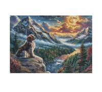 300 Piece Jigsaw Puzzle for Adults Mountain Wolf 300 PCS 40x28cm Universal Puzzle for All Occasions Home Decor Family Fun Stress Relief All in One Gift