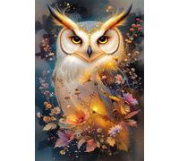 300 Piece Jigsaw Puzzle for Adults Owl Flowers - Fun Challenges & Brainteasing Adult Jigsaws - Puzzle Games 300 Piece