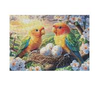 300 Piece Jigsaw Puzzle for Adults Parrot Flower Garden 40x28cm Expert Level Challenging Puzzle Great for Collectors Logical Thinking Skill Improvement Brain Training