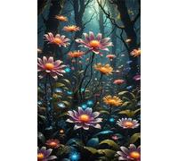 300 Piece Jigsaw Puzzle for Adults Pink Flowers Trees - Fun Challenges & Brainteasing Adult Jigsaws - Puzzle Games 300 Piece