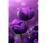 300 Piece Jigsaw Puzzle for Adults Purple Tulip - Fun Challenges & Brainteasing Adult Jigsaws - Puzzle Games 300 Piece