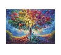 300 Piece Jigsaw Puzzle for Adults Rainbow Tree of Life 40x28cm Valentine's Day Gift for Couple Fun Bonding Activity Smooth Assembly Leisure Time Together
