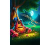 300 Piece Jigsaw Puzzle for Adults Rose Guitar, Fun Challenges, Puzzle Game, Perfect for Relaxation, Puzzles for Adults 300 Pieces