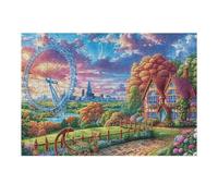 300 Piece Jigsaw Puzzle for Adults Spring Cottage Landscape 40x28cm Summer Holiday Activity Great for Vacation Travel Home Leisure Relaxing Hobby Time Gift