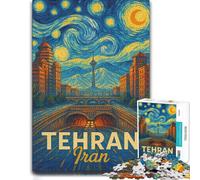 300 Piece Jigsaw Puzzle for Adults, Tehran, Iran︰ Starry Night Impression