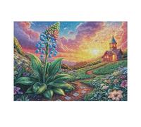 300 Piece Jigsaw Puzzle for Adults Tropical Flower Waterfall 300 PCS 40x28cm Valentine's Day Gift for Couple Fun Bonding Activity Smooth Assembly Leisure Time Together