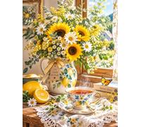 300-Piece Jigsaw Puzzle for Adults, Wildflower Vase Landscape Art | Secure interlocking fit, high-definition printing, durable board, indoor relaxation, small decor piece