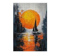 300 Piece Jigsaw Puzzle, Impression Sunrise Contemporary Reimagining i