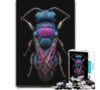 300 Piece Jigsaw Puzzle, Iridescent Cuckoo Wasp Macro Photography