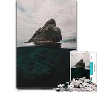300 Piece Jigsaw Puzzle, Island Rock Formation Half Underwater View