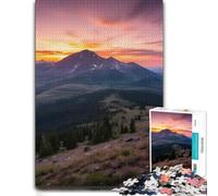 300 Piece Jigsaw Puzzle, Majestic Mountain Sunrise Over Forested Valle