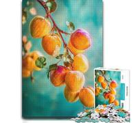 300 Piece Jigsaw Puzzle, Vibrant Ripe Apricots on Branch Cinematic Art
