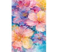 300 Piece Jigsaw Puzzles for Adults - Abstract Flowers - Eco Matte Anti-Glare Print, Precision Fit Interlocking Pieces with Letter Zone Backing 20.47x14.96 ich