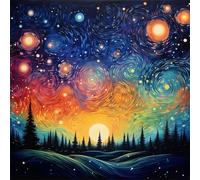 300 Piece Jigsaw Puzzles for Adults Abstract Starry Sky, Educational Games, Impossible Hard Difficult Challenging, Relaxation Jigsaw Puzzles for Adults 300 Pieces 13.8x13.8 inch