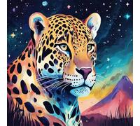 300 Piece Jigsaw Puzzles for Adults Animal Leopard Starry Sky, Educational Games, Impossible Hard Difficult Challenging, Relaxation Jigsaw Puzzles for Adults 300 Pieces 13.8x13.8 inch