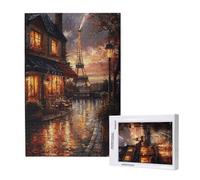 300 Piece Jigsaw Puzzles for Adults,Autumn Jigsaw Puzzles for Adults, Wooden Puzzle with Gift Box,Eiffel Tower Jigsaws for Family Educational Games, Unique Gifts for Women/Men, Home Wall Decor,ML-807