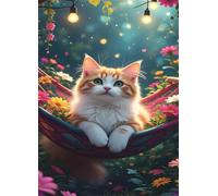 300 Piece Jigsaw Puzzles for Adults, Challenging Puzzles, Puzzle Game, Flower Animal Cat Puzzle 300 Pieces