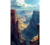 300 Piece Jigsaw Puzzles for Adults, Cliff Canyon Scenery 15.6x11 inch, Challenging Brain Teaser Puzzle, Premium Cardboard Hobby Gift for Adults & Seniors