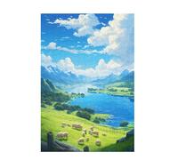 300 Piece Jigsaw Puzzles for Adults, Creative Impossible Puzzles Games for Adults Beginners, Large Wooden Jigsaw with Storage Box, Gifts for Women Men, Home Decor, Theme: Farm & Nature 38x26cm D-1333