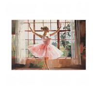 300 Piece Jigsaw Puzzles for Adults, Creative Impossible Puzzles Games for Adults Beginners, Large Wooden Jigsaw with Storage Box, Gifts for Women Men, Home Decor, Theme: Ballet & Dancer 38x26cm D-586