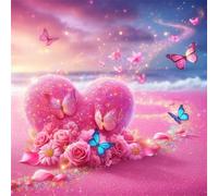 300 Piece Jigsaw Puzzles for Adults Heart Rose Butterfly, Educational Games, Impossible Hard Difficult Challenging, Relaxation Jigsaw Puzzles for Adults 300 Pieces 13.8x13.8 inch